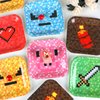 Naozinebi 60Pcs Mining Pixel Party Plates Pixel Theme Party Supplies Pixel Game Birthday Dessert Paper Plates for Kids Baby Shower Party Pixelated Video Game Party Supplies Decorations