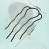 6 Pieces Hair Fork Clip Stick 87 mm Side Hair Comb 4 Prong Hair Updo Bun Hairpin Sticks Alloy Hair Clips Grips for Women Hair Styling Tool Accessories (Black)