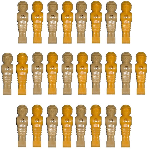 Suzo Happ Set of 26 Foosball Players Tan/Yellow Old Style Men_AB