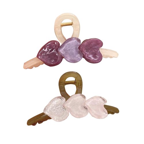2Pcs Big Claw Clips for Thick Hair Heart Hair Claw Clips for Women, Hair Accessories for Women Girls