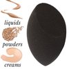 Beauty Junkees Makeup Sponge Blender - Black Contour Makeup Blender Sponge, Liquid Cream Powder Foundation Blending Sponges, Make Up Applicator, Cosmetic Blenders, Wet Dry Beauty Sponge, Latex Free