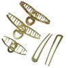 Sensory4u Metal Hair Claw Clips Variety Pack (Gold)