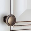 GlideRite Hardware 80960-AB-10 1.25 inch Diameter Classic Round Ring Antique Brass Cabinet Knobs 10 Pack