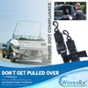 WavesRx Boat & Pontoon Trailer Transom Straps (2PK) | 48" Marine Tie Downs Adjustable Safety Straps | Outperforms Ratcheting & Retractable Straps | Boating Accessories for Safe & Secure Transportation