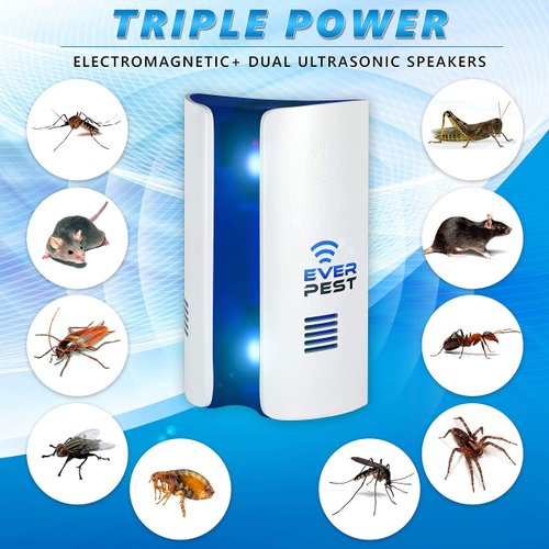 Ultrasonic Pest Repeller Plug in - Electronic Insect Control Defender - Roach Bed Bug Mouse Rodent Mosquito Killer - Indoor Reject Repellent -for Cockroach Ants Mice Fly Rat Bedbug Spider Squirrel