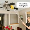 Evelots Ceiling Fan Duster Microfiber Cleaner Brush with Reach Up to 9 Ft Yellow