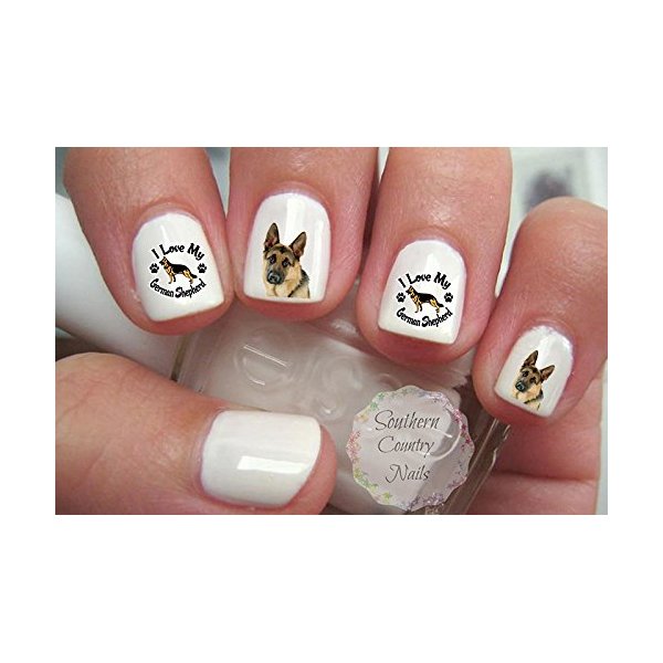 German Shepherd Nail Art Decals