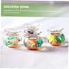 25 Pcs Doll House Fish Tank Desktop Accessories Toys Miniature Glass Ornaments Miniature Model Glass Miniature Accessories Toys Simulated Fish Bowls