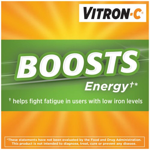 Vitron-C High Potency Iron Supplement with 125 mg Vitamin C, 60 Count