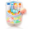 PVC Material Bathtub Toy Holder Prevent Long Spots Bath Toy Storage Bath Toys for Kids Ages 4-8 17“x13”Mesh Bath Toy Holder let Baby Bath Toys Quick Drying