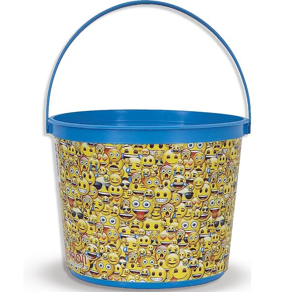 Emoji Favor Container - 6" x 4.75", Blue, 1 Pc