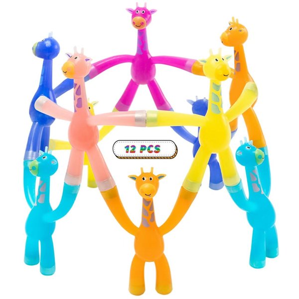Magnets Men People Fidget Toys for Kids, Fridge Office Strong Magnet Toys,Travel Educational Quiet Sensory Toys Games Party Favors Stocking Stuffers for Kids Classroom, Cute Giraffe 12PCS Opaque Style