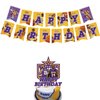 Basketball Happy Birthday Banner Cake Topper Basketball Themed Party Supplies for Birthday Party Decorations