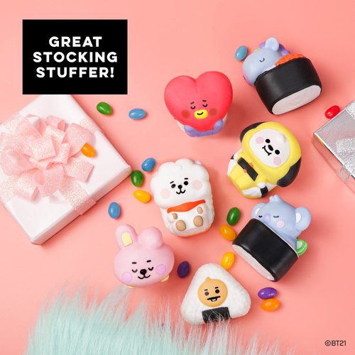 Hamee LINE Friends BT21 Cute Water Filled Squishy (Series 2 - Sushi) [Box Mini Fidget Stuffers Baby Birthday Gift Bag, Party Favors, Basket Filler, Stress Relief Toy] - 1 Pc. (Mystery - Blind Capsule)