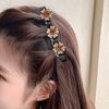 SUBANG 12 Pieces Sparkling Crystal Stone Braided Hair Clips Rhinestone Hair Clips Braided Hair Clips with 3 Small Clips for Women Girls