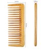 Onedor Handmade 100% Natural Green Sandalwood Hair Combs - Anti-Static Sandalwood Scent Natural Hair Detangler Wooden Comb (Extra Wide Tooth Pocket Comb)