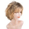 Alipher Realistic Women Wigs Portable Short Curly Wig Synthetic Yellow Wigs For Women Costume Cosplay Party Supplies 1PCS