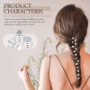 36 Pieces Spiral Hair Pins Gems for Hair Rhinestone Pearl Hair Pin for Wedding Crystal Twister with Silver Coil Hair Jewelry Clip for Wedding Bridal Prom Party