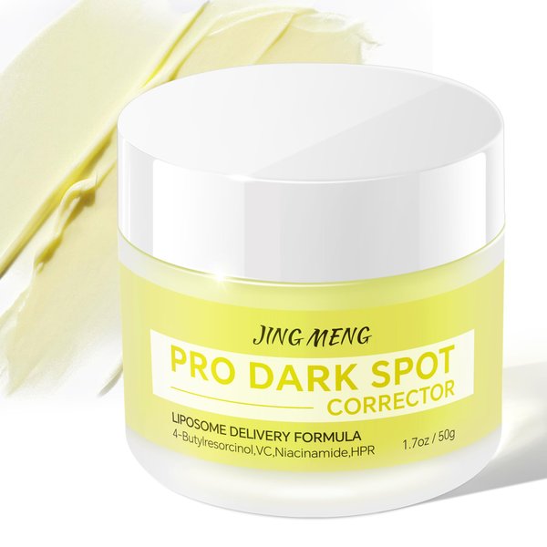 JING MENG Dark Spot Remover Corrector for Face and Body Advanced Liposome Encapsulated 4-Butylresorcinol Niacinamide HPR Vitamin C Visible Results in 14 Days 1.7oz