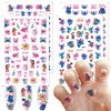4 Sheets Cute Cartoon Nail Art Stickers Decals 3D Self Adhesive Designer Nail Stickers Kawaii Design Cute Nail Art Supplies Cute Nail Decals for Women Girls Nail Decorations DIY Manicure