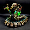KonHaovF 3D Metal Puzzles for Adults Mechanical King Cobra Models Metal with Light, Colorful 3D Metal Model Kits to Build with Tool, DIY Assembly Model Kit Desktop Toys Gifts for Adults Boys