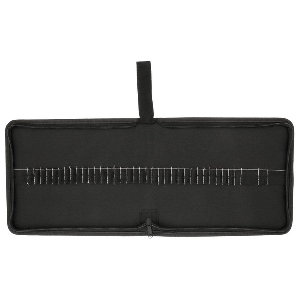 US Art Supply® 36 Pencil Premium Canvas Zippered Pencil Wrap & Holder, 36-Slots & Room for Accessorries