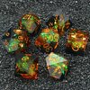 Haxtec Galaxy DND Dice Set Sharp Edge Dice with Dice Case Handmade Yellow Black Resin D&D Dice Set for TTRPGs Dungeons and Dragons Gifts