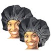 Donna Premium Collection Super Jumbo Shower Cap 2 Packs (Black)