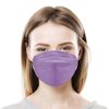 5 Layer Protection Disposable Adult Face mask with 3-Panel Flat Fold Design Structure for Indoor & Outdoor Usage│Made in USA - (5 pcs) (Lavender Purple)