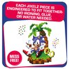 Jixelz Remix Sonic The Hedgehog Craft Kit - Chillin' Sonic - No Heat or Glue Required - STEM Building Toys - Pixel Art for Desk, Bedroom, or College Dorm Room - 1200+ Pieces - Ages 8 Years and Up