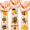 Bumble Bee Party Favor 180Pcs Temporary Tattoos for Bee Birthday Party Decorations supplies (30 Sheet)