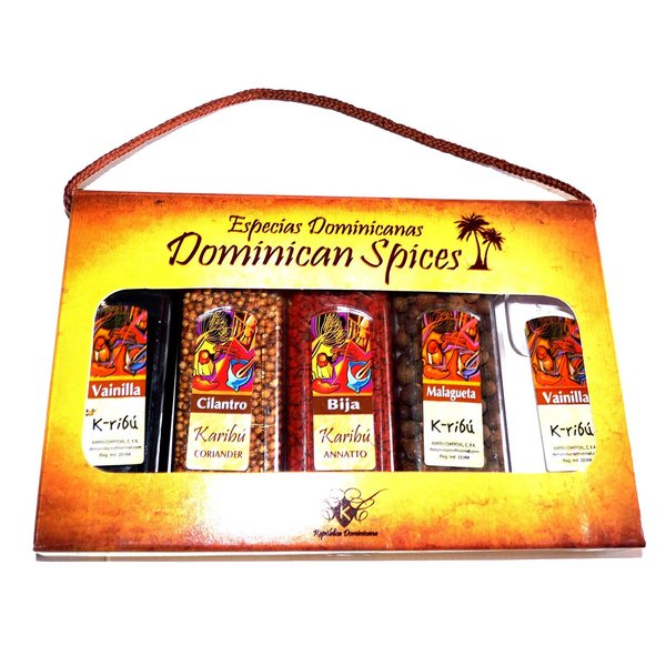 Karibu Kitchen Decoration Gourmet Spices Collection Vanilla, Bija & Coriander From Dominican Republic