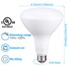 TORCHSTAR BR40 LED Light Bulbs, Indoor Flood Light, Dimmable, 3000K Warm White, 1400lm, E26 Base, Recessed Can Light, High Lumen, 17W (100W Eqv.), Flicker-Free, UL & Energy Star Listed, Pack of 4