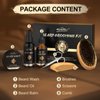 POP MODERN.C Beard Growth Kit Beard Grooming Kit 6pcs Beard Wash Shampoo Beard Oil Beard Balm Beard Comb Brush Scissors Best Gift for Men for Valentine's Day Christmas Father's Day Birthdays