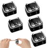 5 Pcs Cosmetic Pencil Sharpener, Eyeliner Sharpener Makeup Sharpener Small Lip Pencil Sharpener Manual Cosmetic Pencil Sharpener for Eyeliner Lip Liner Pencils (Black)