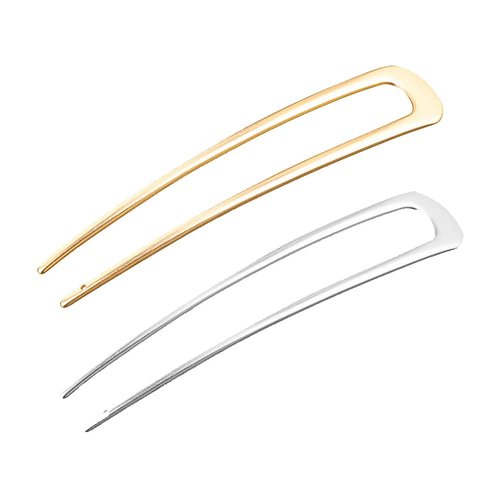 2 Pcs U Shaped Metal Hair Pins Vintage Hair Forks Decorative Bun Hairpins French Hair Sticks Hair Styling Clips for Women Girls