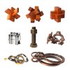 8pcs Puzzles Gift Wooden and Metal Brain Teaser Puzzles for Adults Unlock Interlocking Puzzle Kids IQ Education Smart Puzzle Toys