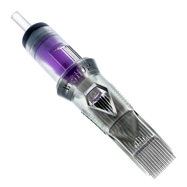 Ink Spot Bishop Tattoo Needle Cartridge DA Vinci V2 Magnum Needles Cartridges (Regular (12), 23M1 Medium Taper)