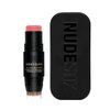 Nudestix Nudies Bloom Dewy and Radiant Cream Blush 3-in-1 All Over Face Colour For Cheeks, Eyes and Lips w/Blending Brush (Cherry Blossom Babe)