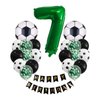 Soccer Birthday Party Decorations Kids Boys Girls Soccer Ball Themed 7 Year Children's Birthday Decoration Number 7 Balloon Garland, Soccer foil Balloon, Green Balloon Soccer Themed Celebration