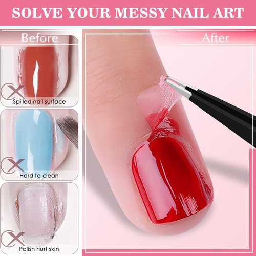 Liquid Latex for Nails - DR.MODE 30ML Fast Drying Cuticle Guard Latex Tape Peel Off for Nails Painting, Stamping Skin Protectors Barrier for Nail Art with Bonus Tweezers for Various Nail Art