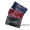 Sepniell Boho Headbands Leopard Turban Bandeau Headband Wide Knot Hair Scarf Stretch Stripe Fabric Head Wrap Floral Print Hair Bands Elastic Head Bands for Women and Girls Pack of 3 (C Elegant)