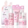 Sakura Skincare Set - Skincare Gifts for Teen Girls - 11PCS Travel Essentials for Women - Skin Care Set with Makeup Remover,Face Wash,Moisturizer,Face Mask & Mud Mask - Face Care Set for Women