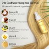 GREEONIL Hair oil, Hair Repair Serum,24K Gold Argan Oil Coconut Oil Olive Oil and Vitamin E for Frizz Control, Add Shine,Nourishing Hair Oil for Split Ends Hair Treatment,2.02 fl oz,60ml
