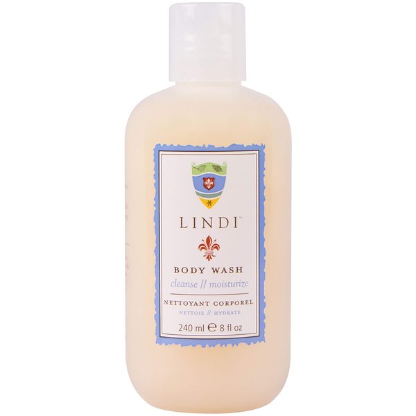 Lindi Skin Body Wash for Dry, Itchy & Sensitive Skin - Gentle, Non-Foaming Formula That Hydrates and Refreshes Your Body and Scalp - Relieves Painful Effects of Radiation Burn & Chemo Rash (8 fl oz)