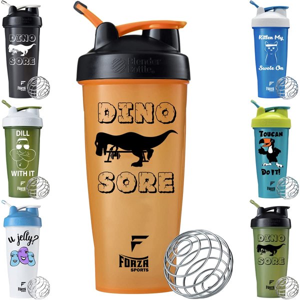 Blender Bottle x Forza Sports Classic 28 oz. Shaker - Dino Sore - Black/Orange