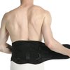NeoTech Care Back Brace - Breathable & Adjustable Support for Lower Back Pain - Double Pull Compression Straps - Lifting Spine Protection Vest - Black (Size L)