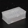 Double-Layer Nail Art Tool Storage Box Personal Box Storage Case for Nail Art Pens Nail Brush Container Case Manicure Nail Tools (White)