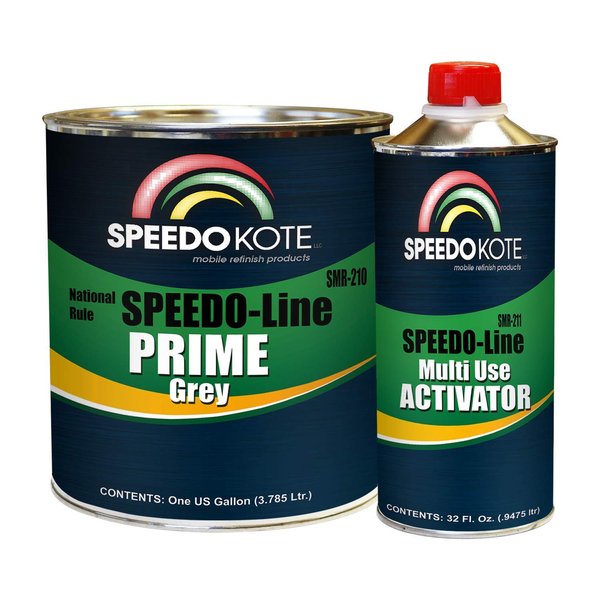 Speedokote Automotive High Build 2K Urethane Primer Gray Gallon Kit SMR-210/211, Activator is included. For California, Delaware, or Maryland, order SMR-221/222.