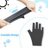 COMMEMA UV Gloves for Gel Manicures, Fingerless UV Protection Gloves with UPF50+ for UV Nail Lamp and Nail Accessories, All-Black Design with 100% Silicone